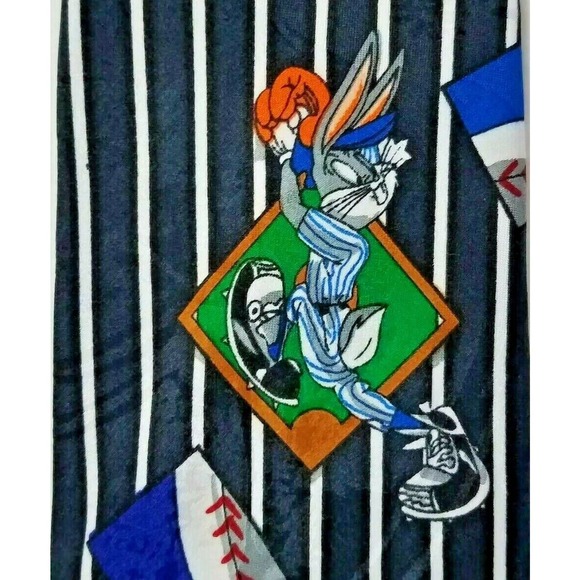 Looney Tunes Mania Baseball Tie 1993 Vintage Bugs Bunny - Picture 2 of 10